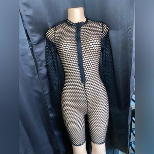 Black Fishnet Jumpsuit